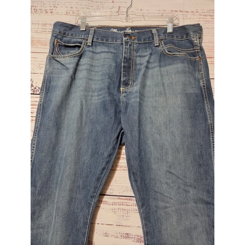Wrangler Retro Relaxed Bootcut Jeans Mens 38x30 Medium Wash Denim Western